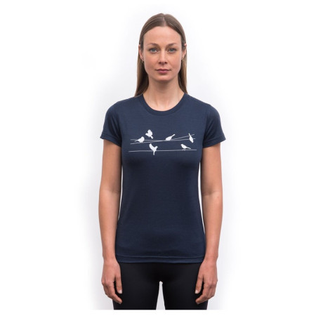 Tricou funcțional femei Sensor Merino Active Songbirds