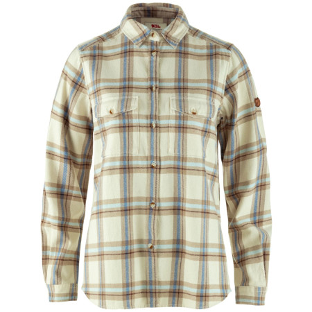 Cămașă femei Fjällräven Övik Heavy Flannel Shirt W bej Chalk White-Fossil