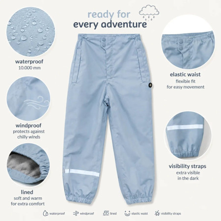 Pantaloni copii DucKsday Rainpants Light Blue