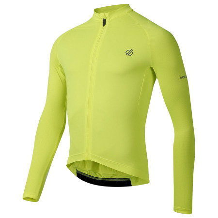 Tricou de ciclism bărbați Dare 2b Lightning Long Sleeve Jersey galben Fluro Yellow