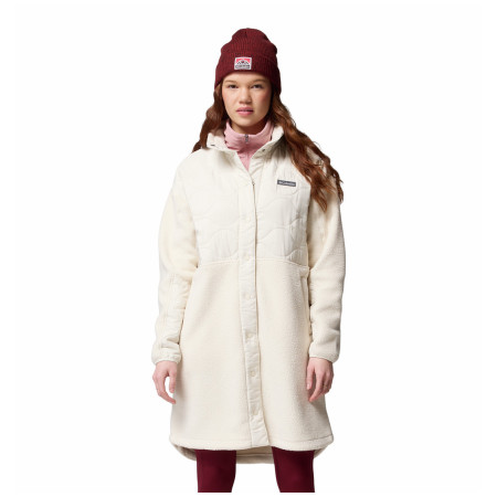 Geacă de iarnă femei Columbia Cloud Point Long Fleece bej Chalk