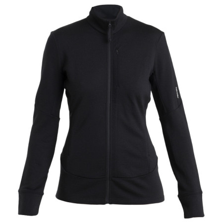 Hanorac funcțional de damă Icebreaker Women Merino 260 Quantum IV LS Zip negru Black