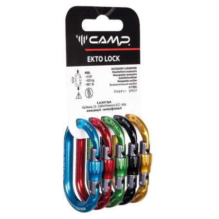 Set carabiniere Camp Rack Pack Ekto Lock - 5 Pcs negru