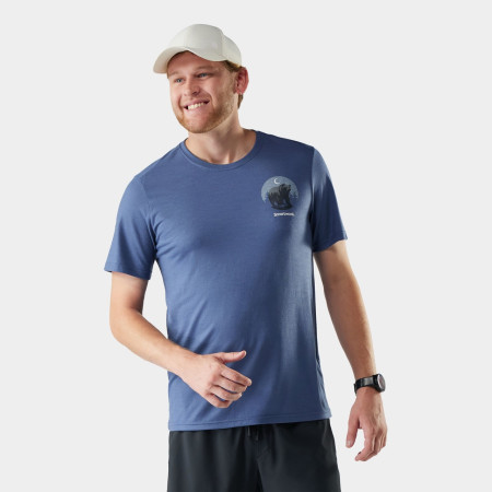 Tricou funcțional bărbați Smartwool Men's Lunar Bear Active Short Sleeve Graphic Tee