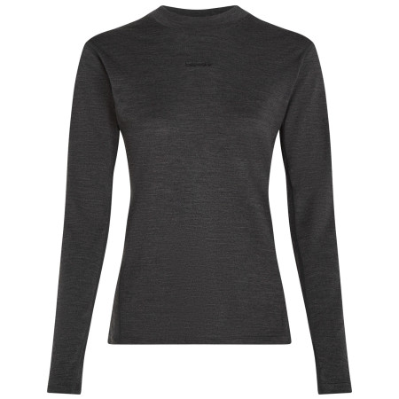 Tricou funcțional femei Icebreaker Women 200 MerinoFine™ Ace LS Mock Neck gri închis Jet Hthr-011