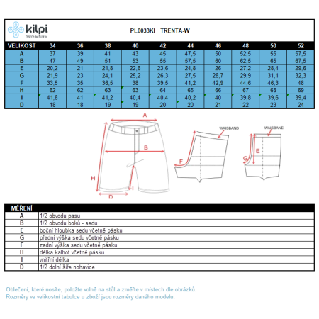 Pantaloni 3/4 femei Kilpi Trenta-W
