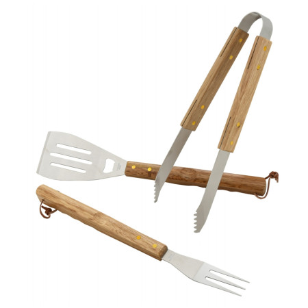 Ustensile grătar Cattara Wood sada 3ks