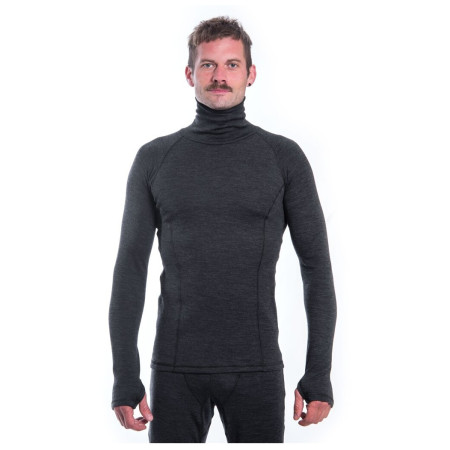 Tricou funcțional bărbați Sensor Merino Bold Roll Neck mân. lungă