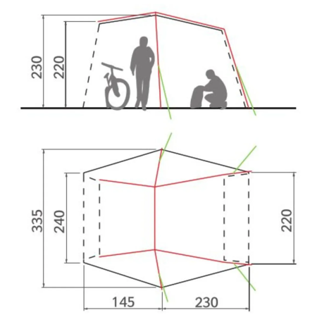 Cort frontal Vaude Drive Van