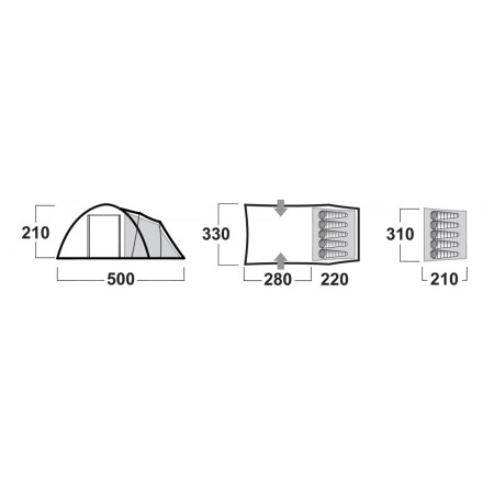 Cort de familie Husky Mitar 5