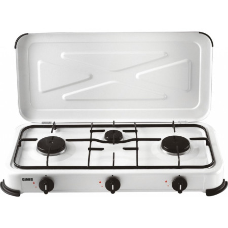 Arzător pe gaz Gimeg Tříplotýnkový plynový vařič alb