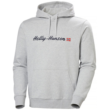Hanorac bărbați Helly Hansen Core Graphic Hoodie gri deschis 947 GREY MELANG