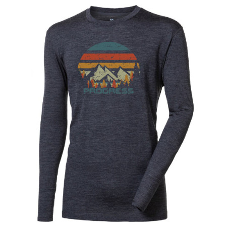 Tricou funcțional bărbați Progress Loki "Landscape" gri šedý melír