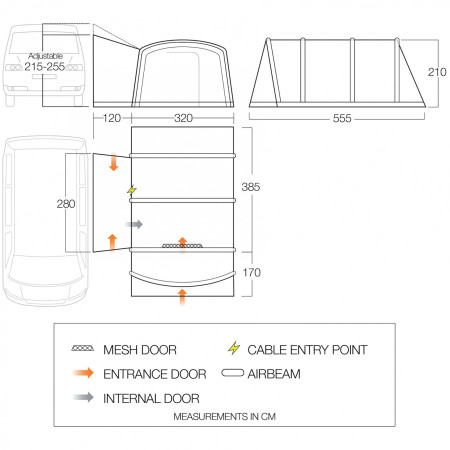 Cort frontal Vango Galli CC II Air Mid