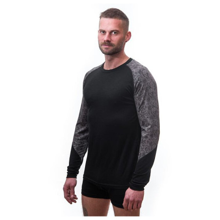 Tricou funcțional bărbați Sensor Merino Impress mân. lungă