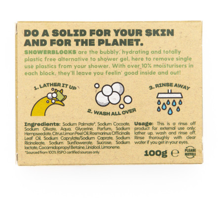 Gel de duș Totally Solid Solid Shower Gel EO Range - Lemon & Rosemary