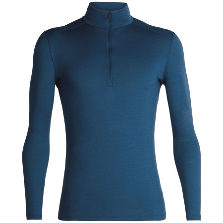 Tricou bărbați Icebreaker Mens 200 Oasis LS Half Zip albastru PRUSSIAN BLUE