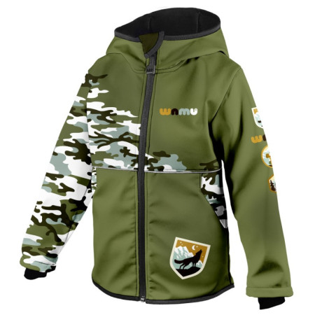 Geacă softshell copii WAMU Khaki khaki KHAKI