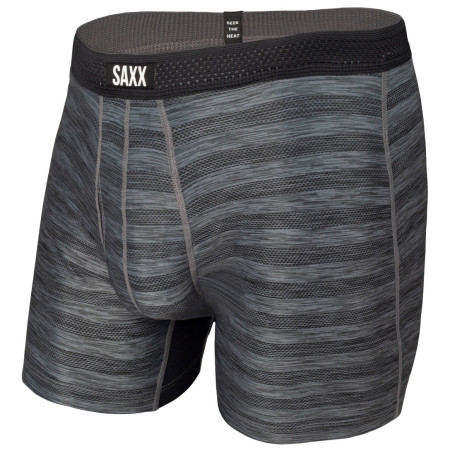 Boxeri Saxx Hot Shot Boxer Brief Fly gri/negru
