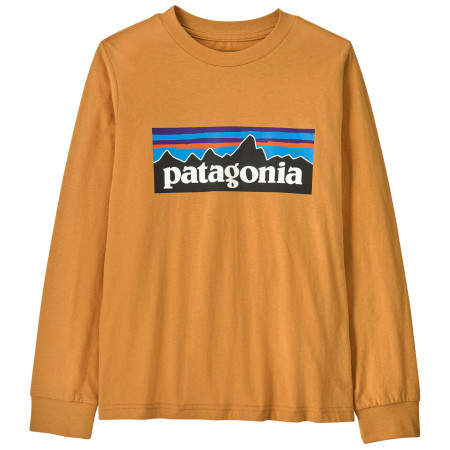 Tricou copii Patagonia K's L/S P-6 Logo T-Shirt - Dried Mango portocaliu/ Dried Mango