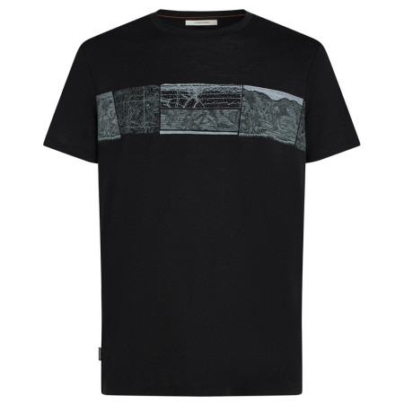 Tricou bărbați Icebreaker Men Merino 150 Tech Lite SS Tee Elevation Line negru Black
