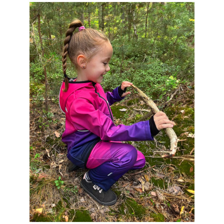 Geacă softshell copii WAMU Mozaika purple