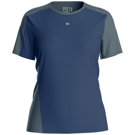 Tricou funcțional femei Ortovox 120 Cool Tec Fast Upward Ts W albastru/gri Blue Nunatak