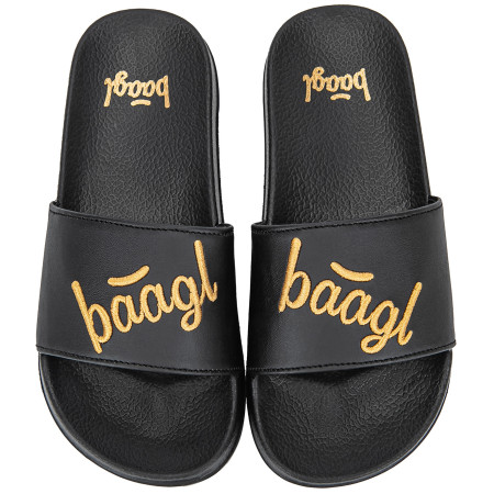Papuci copii Baagl Logo Gold