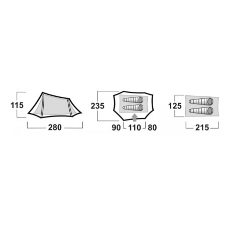 Cort ultra ușor Husky Brunel 2
