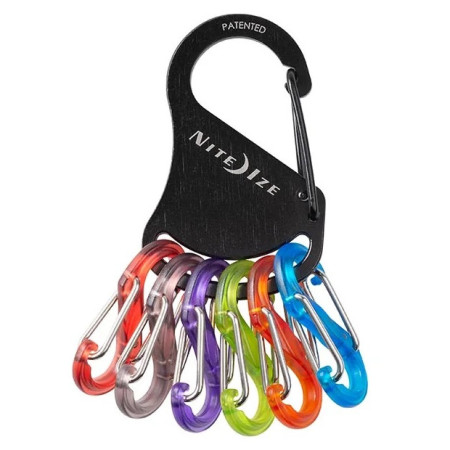 Breloc Nite Ize Keyrack S-biner negru Černá