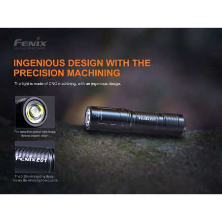 Lanternă Fenix E01 V2.0 blue