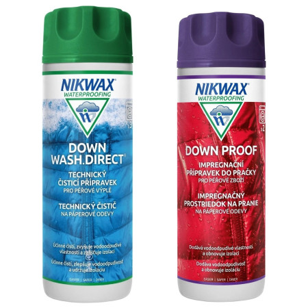 Impregnant Nikwax Down wash direct + Down Proof 2x 300ml