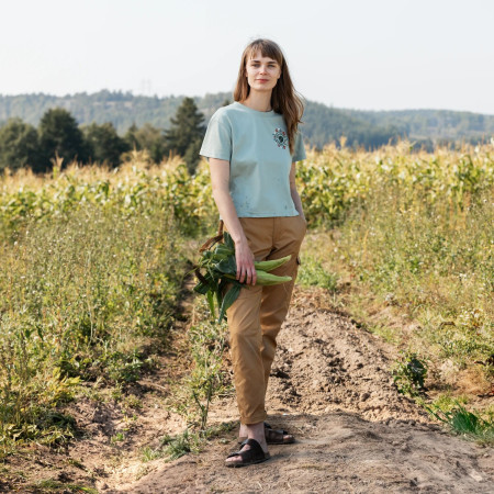 Tricou femei Fjällräven Fjällblomster Logo T-shirt W