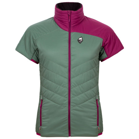 Vestă de puf femei High Point Telos Lady Down T-shirt verde Khaki/Magenta
