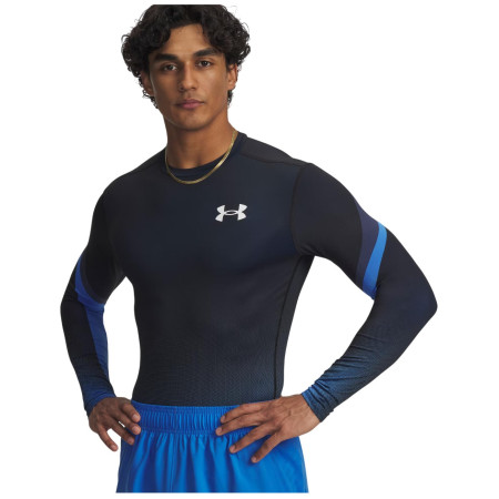 Tricou bărbați Under Armour Heatgear Sub Crew Ls albastru / negru BlueAtlantis/Black/White