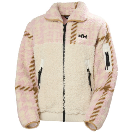 Jachetă fleece femei Helly Hansen W Moonlit Pile Jacket roz/alb 079 Pink Shake Broxburn Plaid