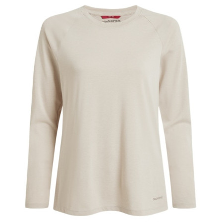 Tricou femei Craghoppers NosiLife Nour LS T-Shirt bej Oyster Marl