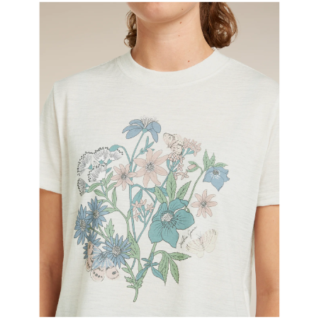 Tricou femei Icebreaker Merino 150 Tech Lite SS Crop Tee NZ Flora