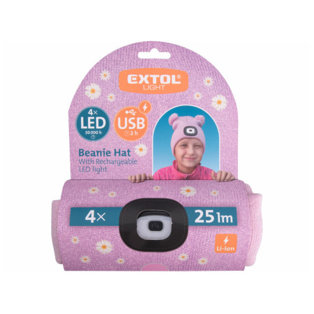 Căciulă cu lanternă frontală Extol Kids