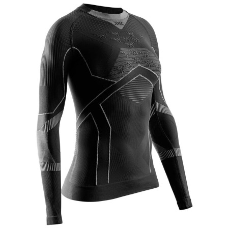 Tricou funcțional femei X-Bionic Energy Accumulator Light Shirt Ls negru X BLACK/LIGHT GREY