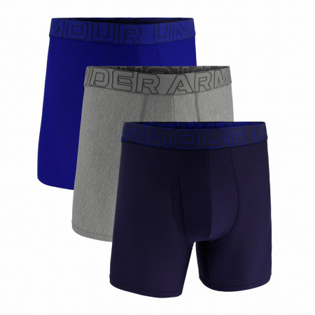 Boxeri bărbați Under Armour UA Performance Tech Mesh - Solid 6in 3PK albastru/gri Blue