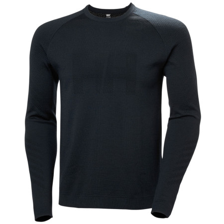 Tricou funcțional bărbați Helly Hansen Lifa Merino Knitevo Crew negru 990 Black