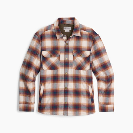 Cămașă bărbați Royal Robins M Vista Flannel Shacket maro Pecan Grizzly Pld