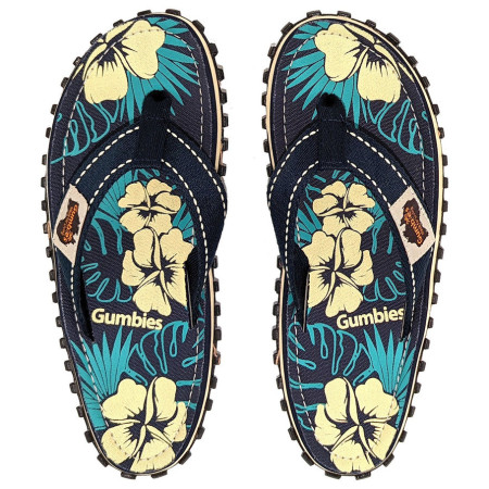 Șlapi Gumbies Islander Blue Hibiscus albastru