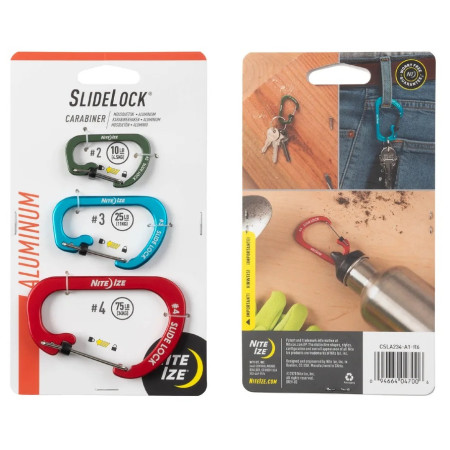 Set carabiniere Nite Ize SlideLock Aluminium