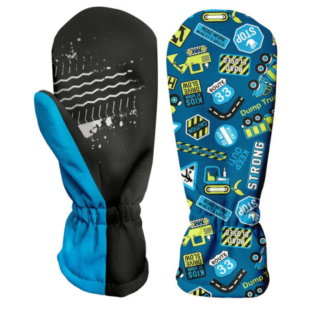 Mănuși de iarnă cu un deget copii WAMU Bagr albastru