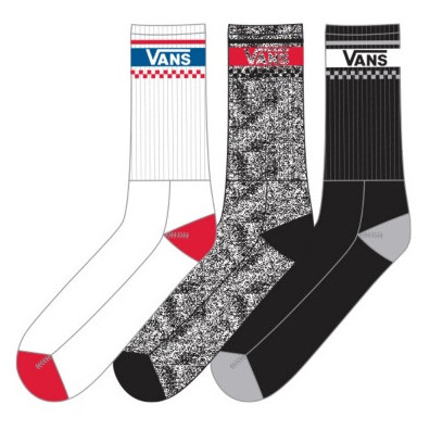 Set șosete Vans MN UNIVERSITY CREW alb/negru