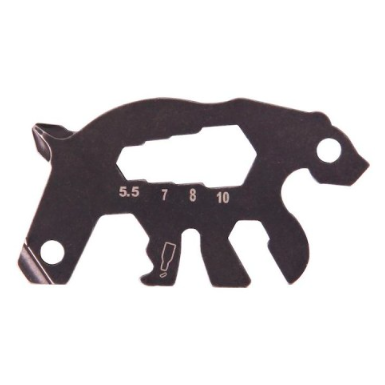 Munkees carte
multifuncțională în formă de urs gri