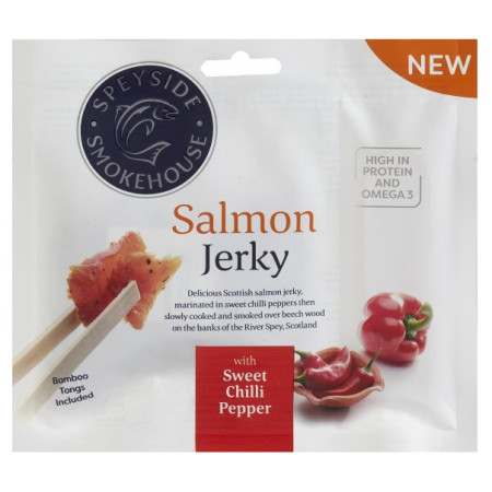 Carne uscată Jerky Speyside Smokehouse Sweet Chilli Pepper Salmon Jerky 30 g