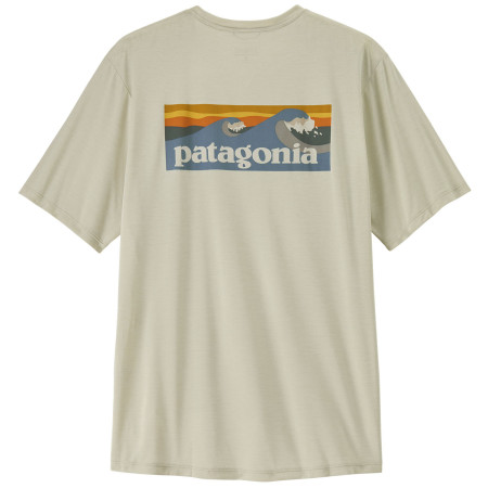 Tricou bărbați Patagonia Men's Capilene Cool Daily Shirt - Boardshort Logo bej Dyno White